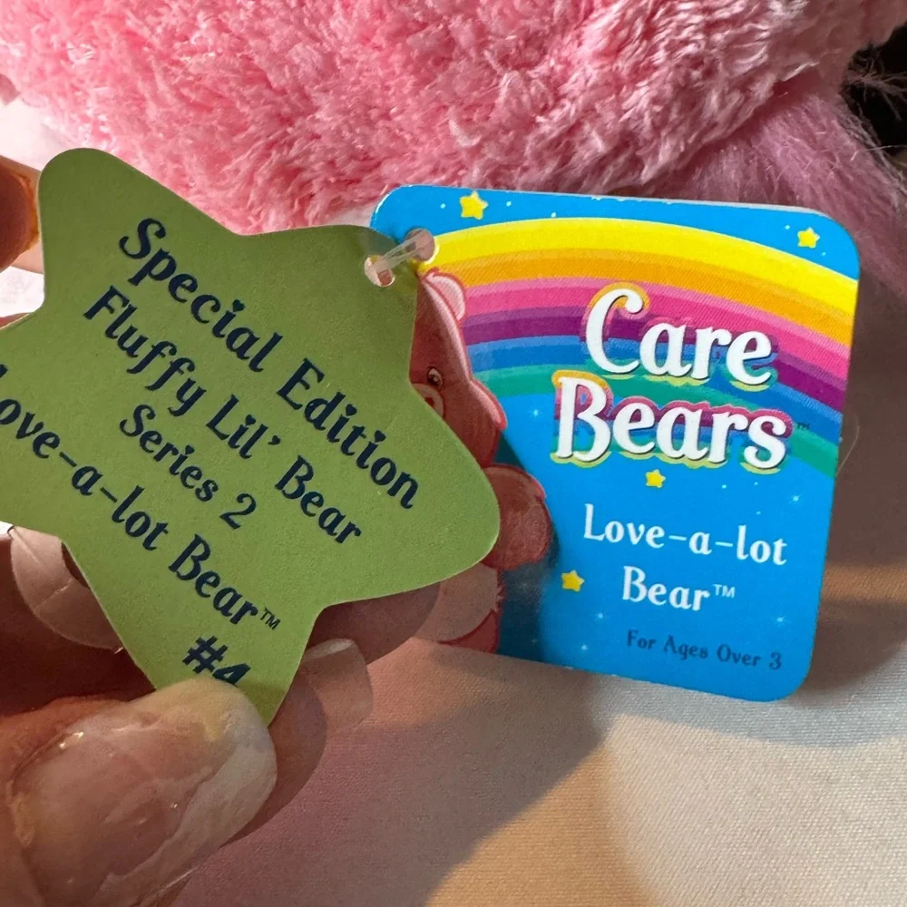 Care Bears Love-a-Lot Bear Special Edition Fluffy Lil’ Bear Series 2 NWT